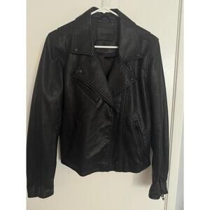 Blank NYC Women's Vegan Leather Moto Biker Jacket Size Medium
